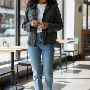 Mossimo Supply Co. Dark Green Utility Jacket